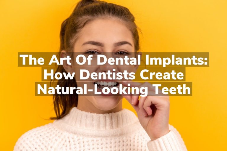The Art of Dental Implants: How Dentists Create Natural-Looking Teeth